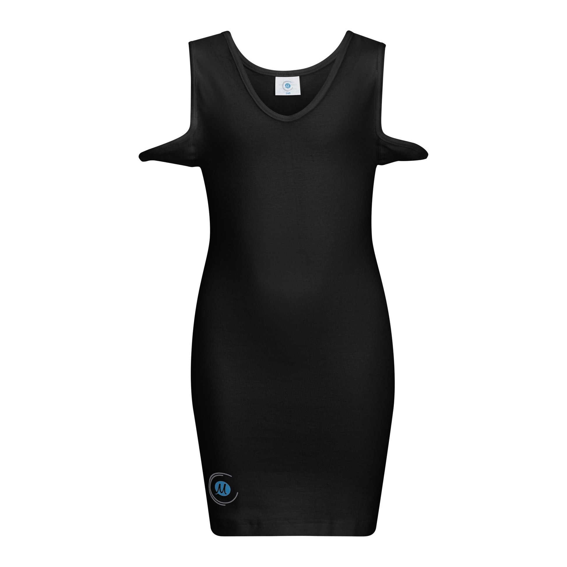 Korsetthemd als Tanktop, schwarz, nahtlos, Vorderseite